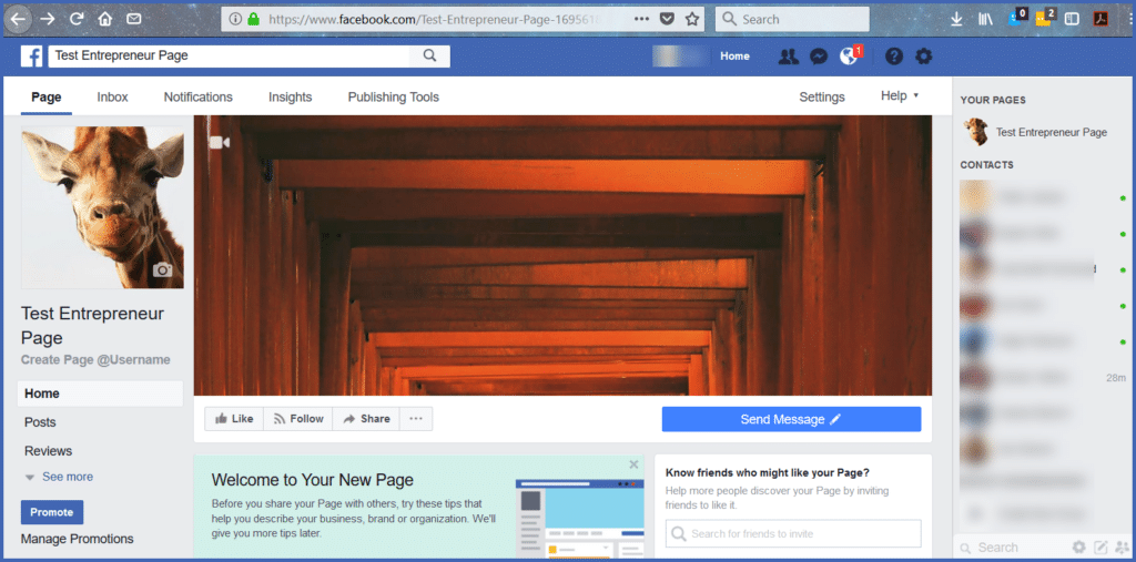 Test Entrepreneur page