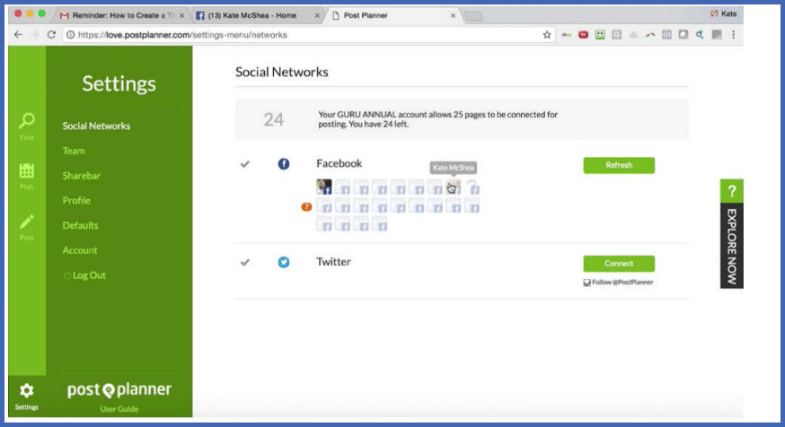 PostPlanner Settings
